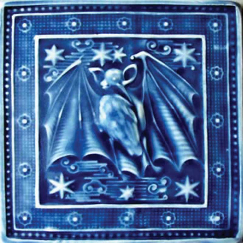 The Late Victorian Bat Tile From Derby Pottery Is Like A