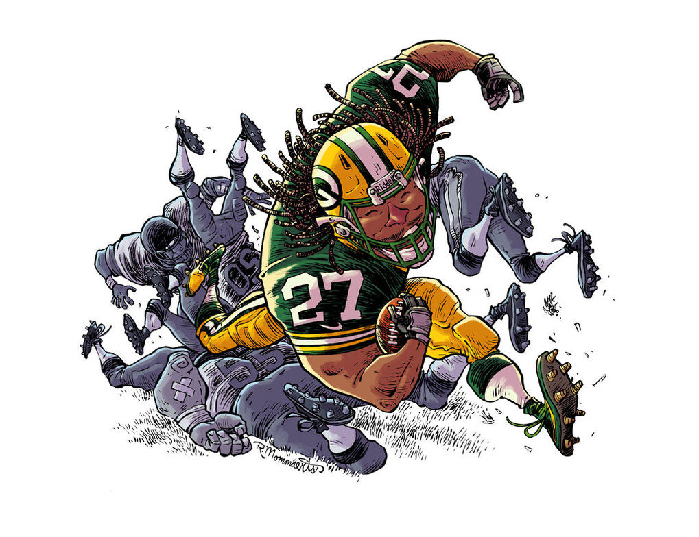 Eddie Lacy Of The Green Bay Packers By Robbvision