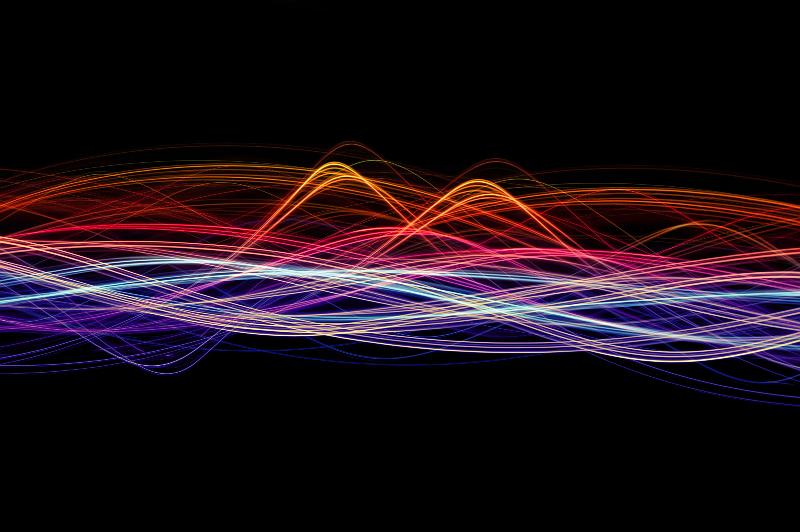 Image An Abstract Background Featuring Colourful Waves Of Light