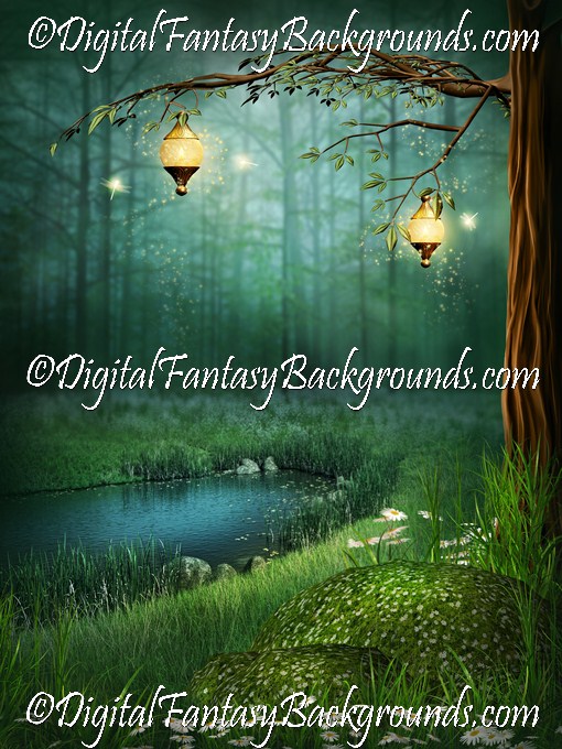 Fairy Glow Digital Background Fantasy
