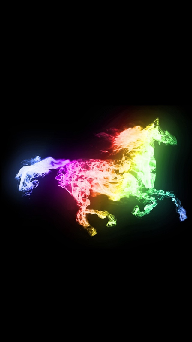 Colorful Horses Wallpaper Flame Horse iPhone