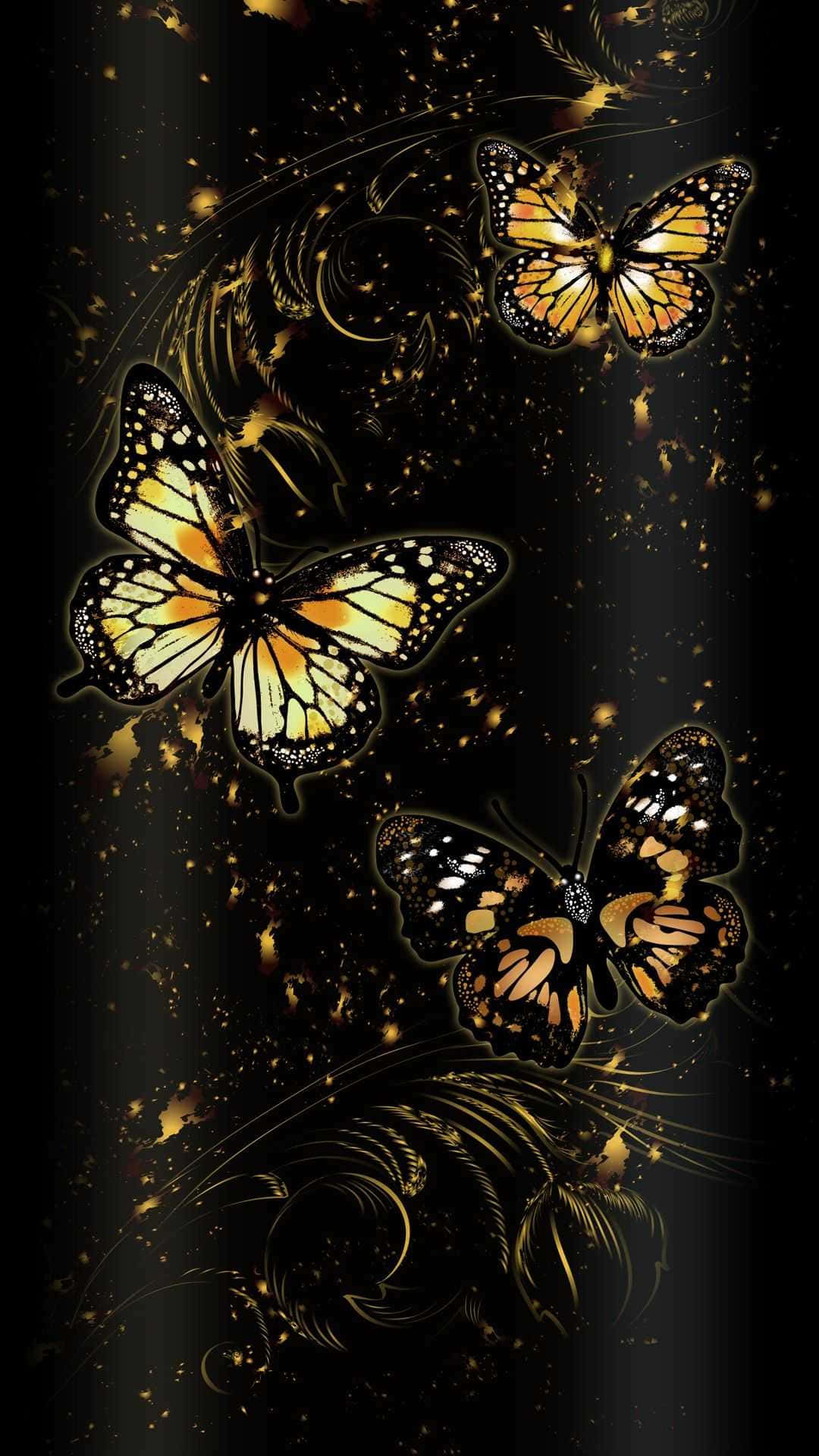 Glitter Butterfly Wallpaper