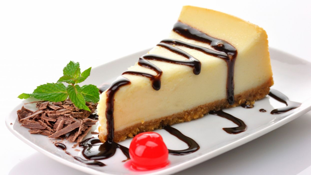 Porcion Tarta Helado Postre Wallpaper