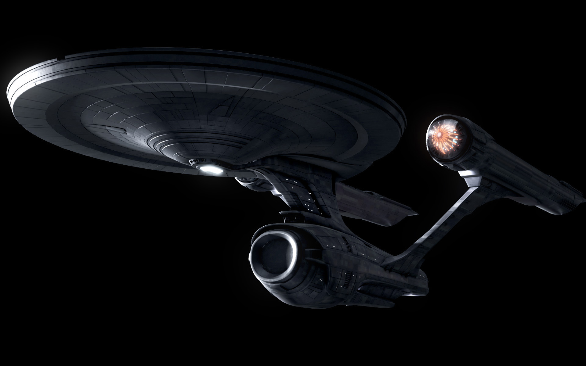 Voyager Star Enterprise Below Trek Full HD Desktop Wallpaper