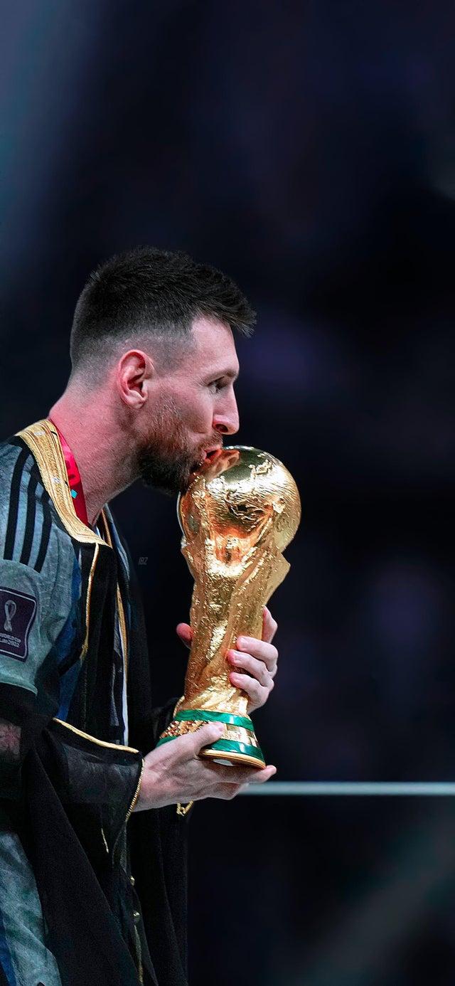 HD wallpaper Lionel Messi Fifa World Cup 2022 Football trophy  Argentina  Wallpaper Flare