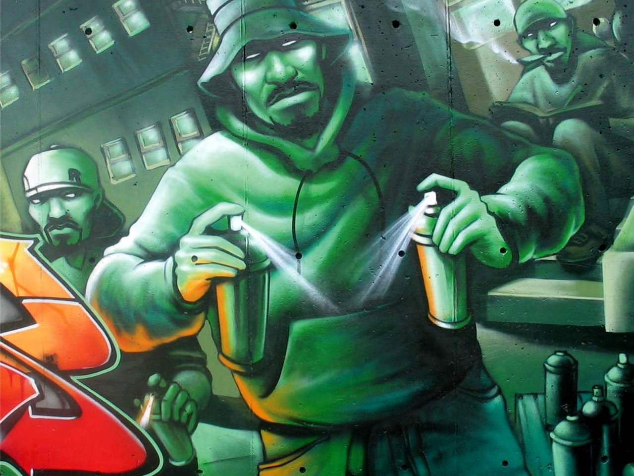 Hip Hop Graffiti De Raperos Graffitis Y Motivos Rastafaris