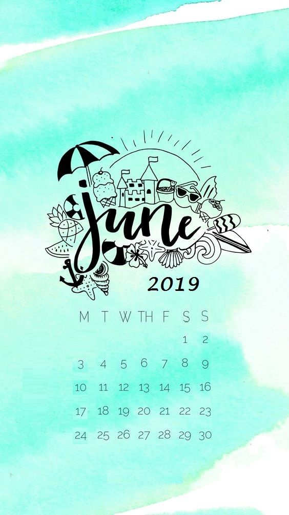June iPhone Calendar Wallpaper June2019