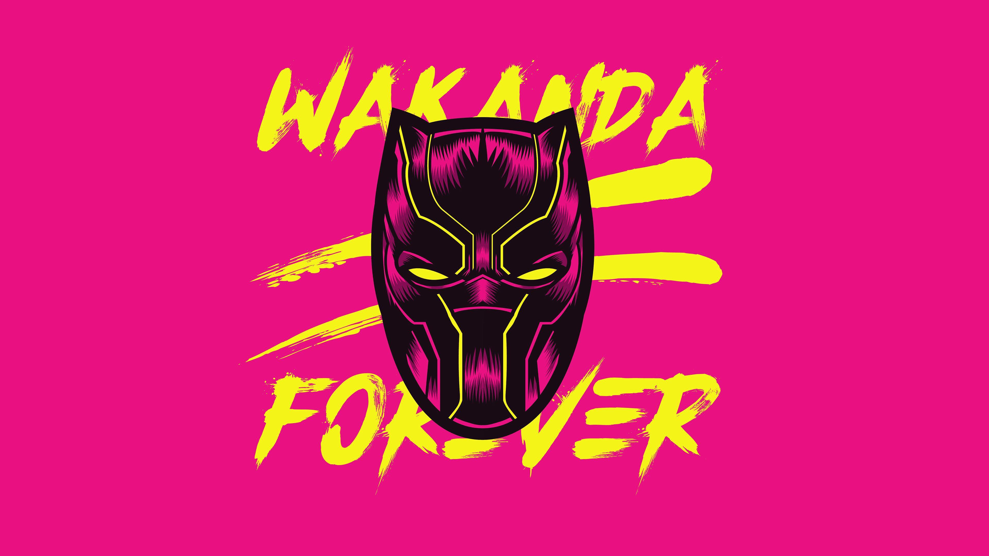 Black Panther Wakanda Forever Superheroes Wallpaper HD