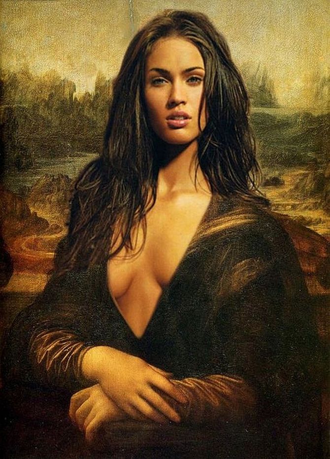 This Is Mona Lisa Painted In An Innovative And Creative Way As A Part