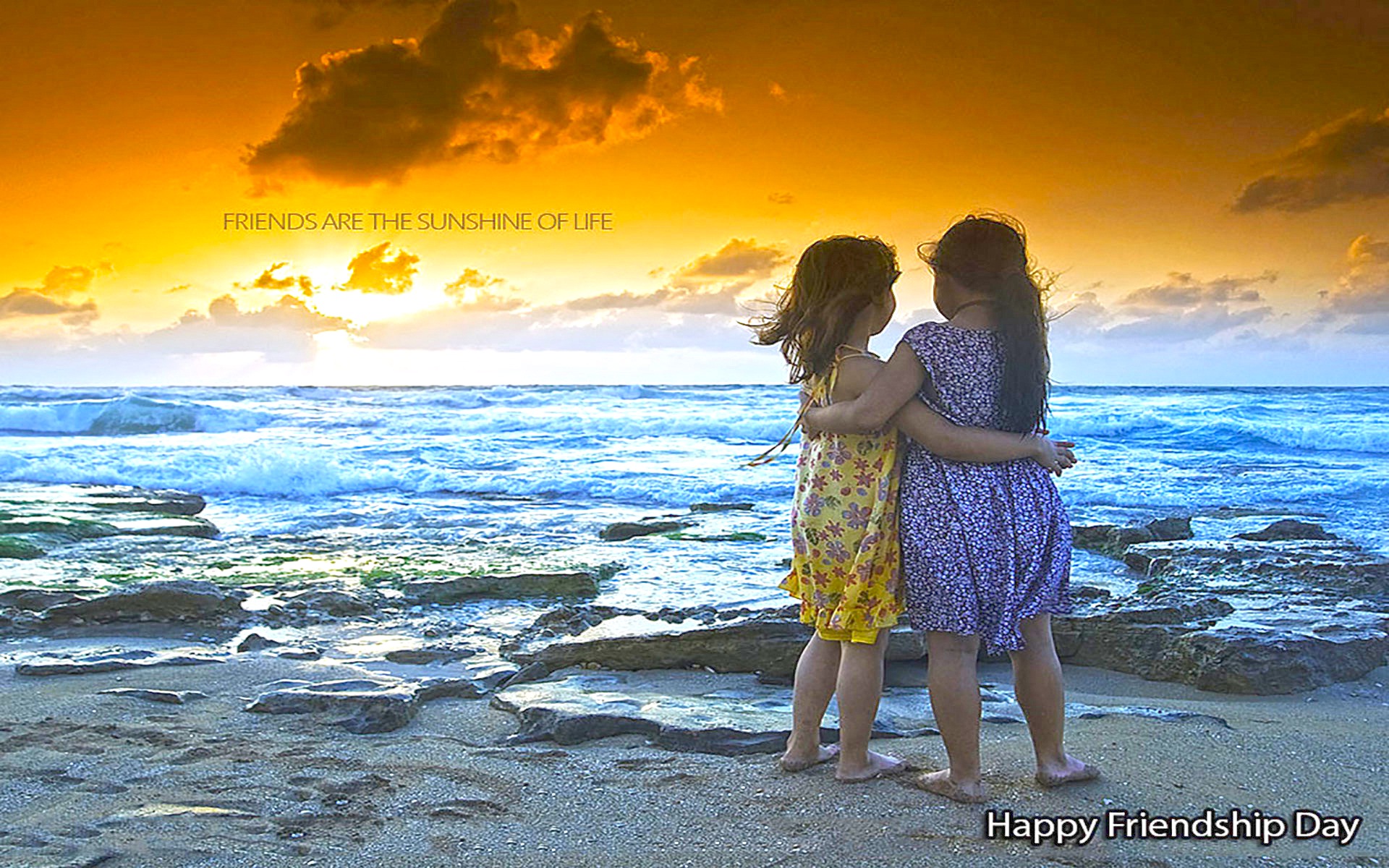 Little Girls Friendship And Love Wallpaper New HD