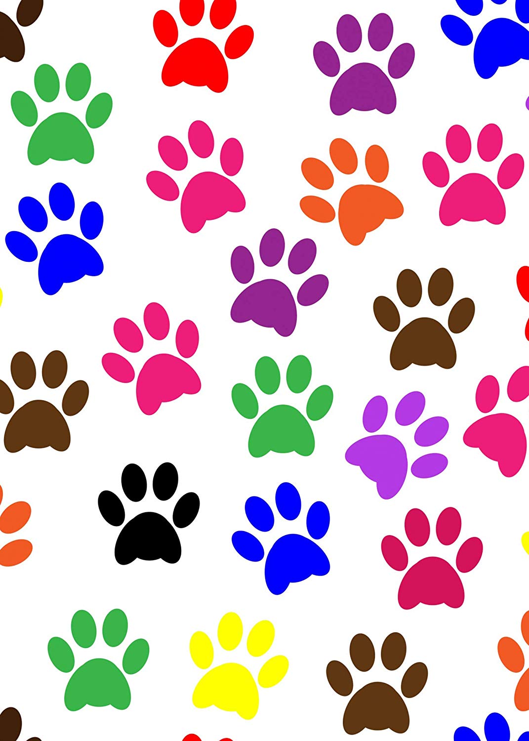 Amazon Colorful Paw Puppy Prints Backdrop For Photography