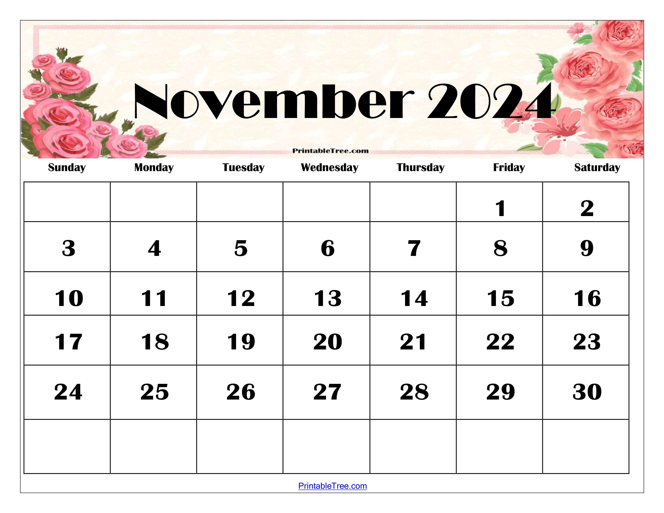 November Calendar Wallpaper