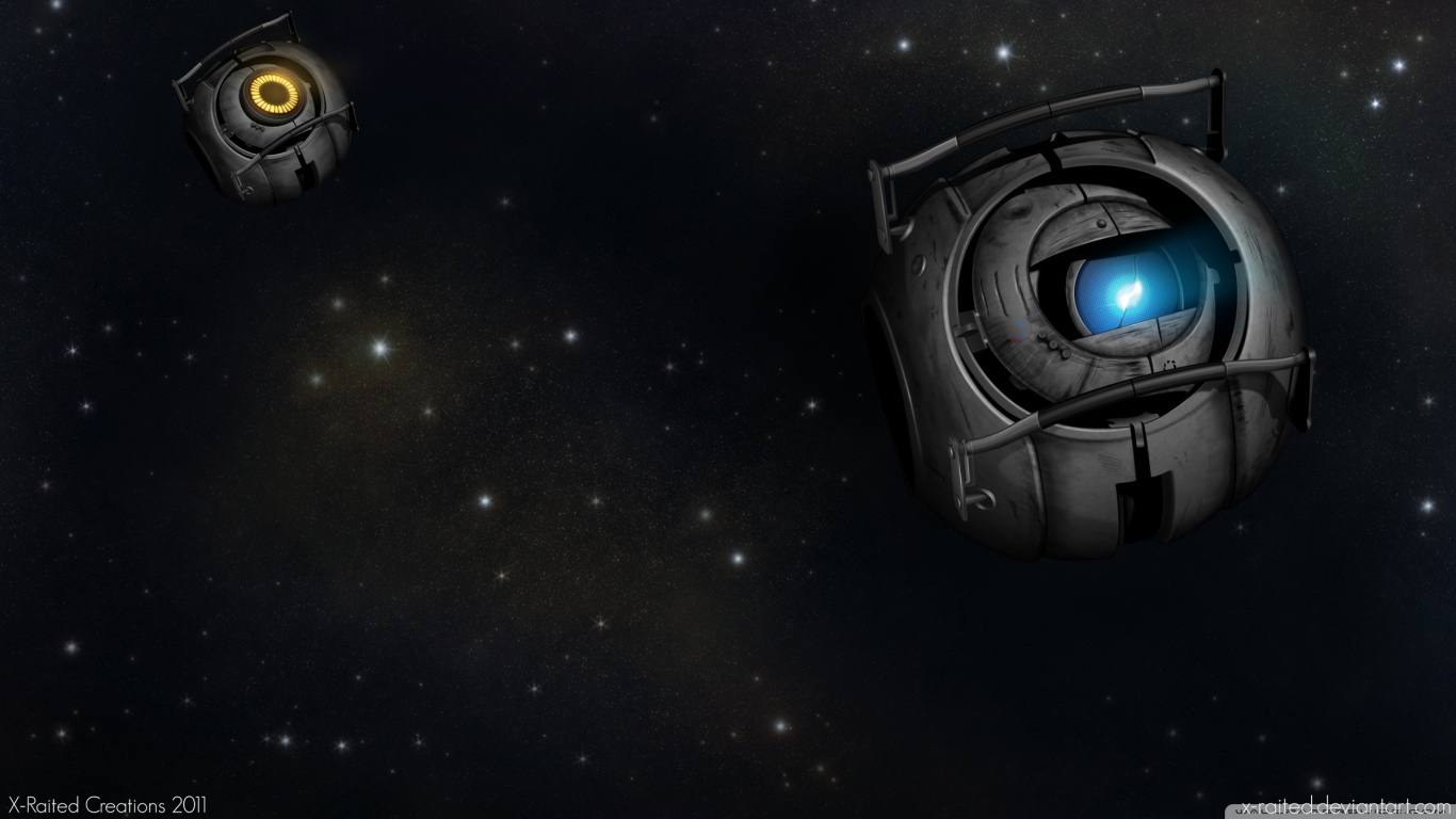 Portal Wheatley In Space Ultra HD Desktop Background Wallpaper