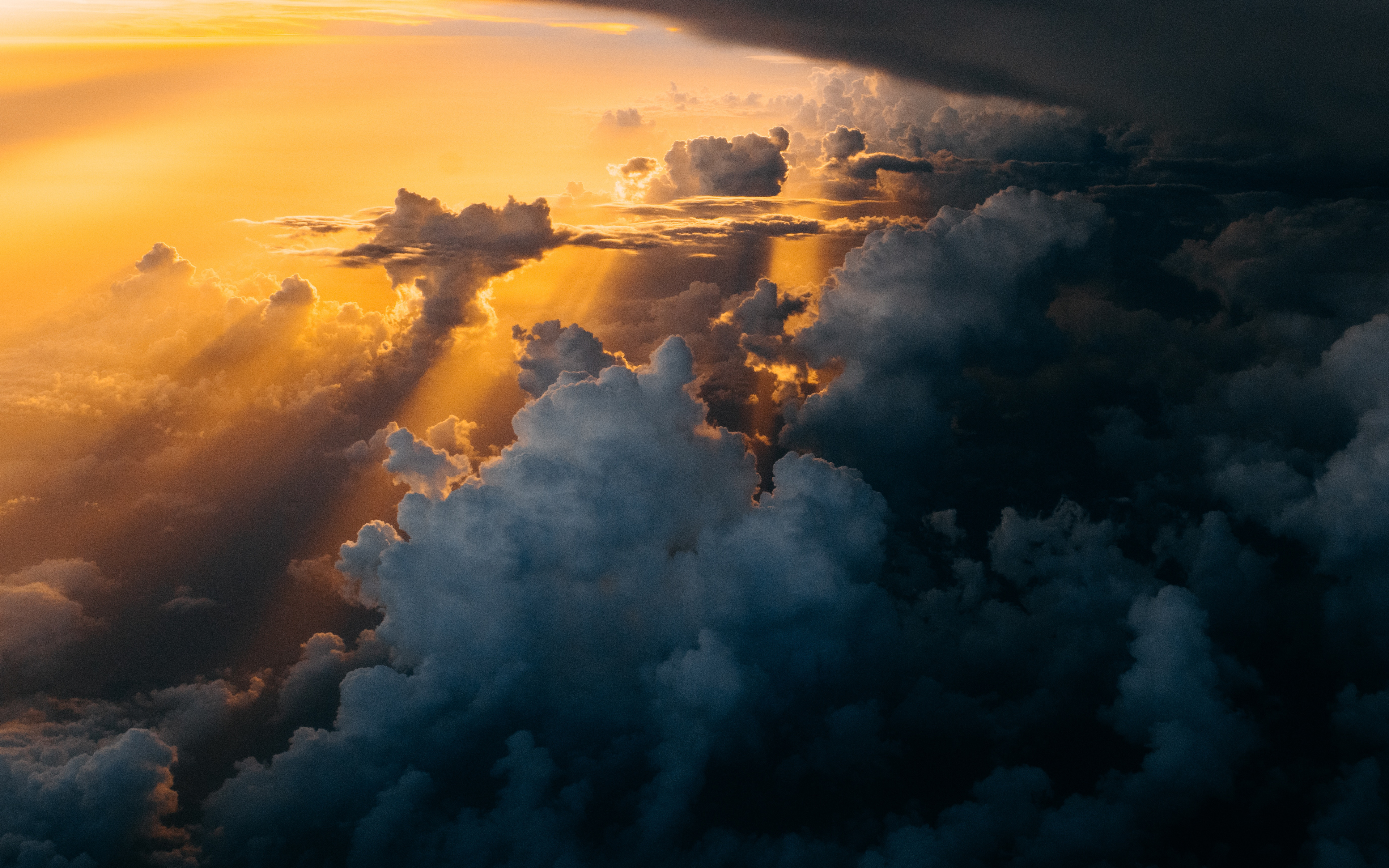 Dark And Bright Clouds Sky Sunlight 4k HD Wallpaper Image Photos