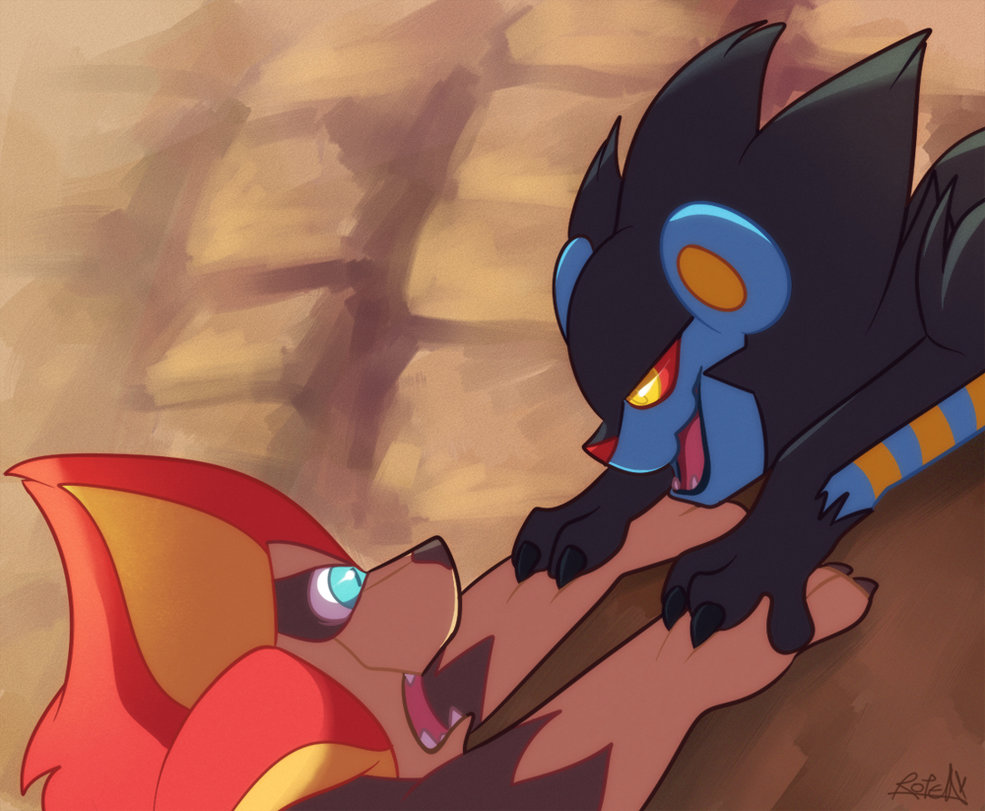 Luxray And Pyroar The Lion King Etc Drawn By Vaporotem