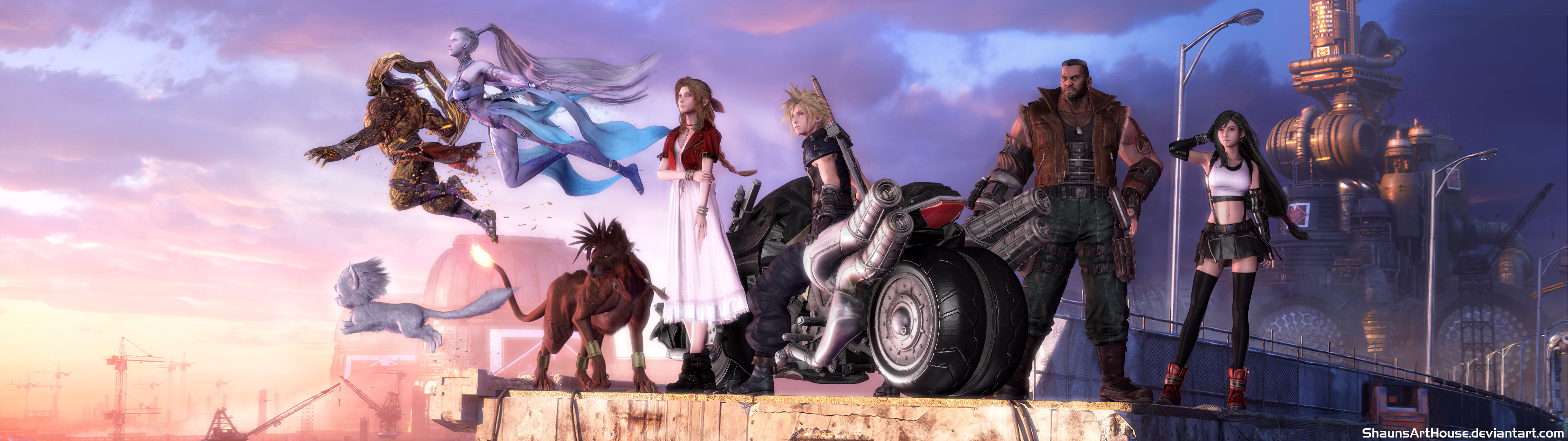 Final Fantasy Remake Dual Screen Wallpaper By Shaunsarthouse On