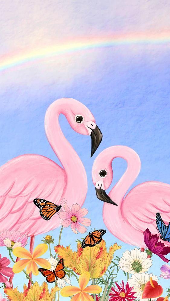 Premium Image Of Aesthetic Flamingo iPhone Wallpaper