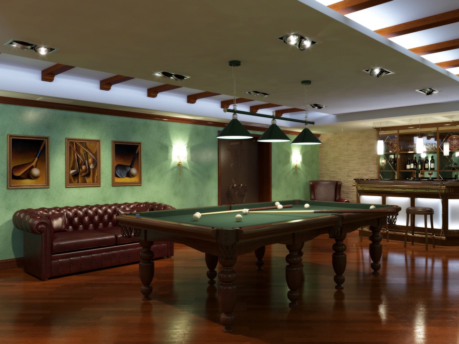 Wallpaper Billiards Interior Design Estate Game Floor