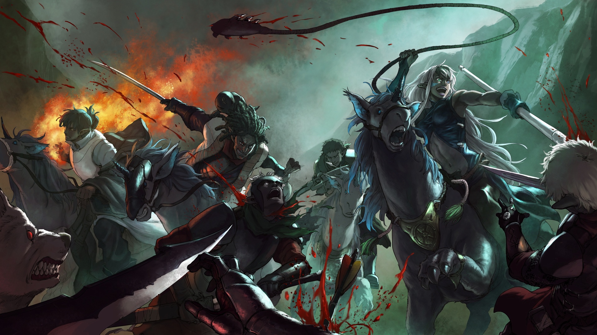 Epic Battle Wallpaper Drawn By Koong For