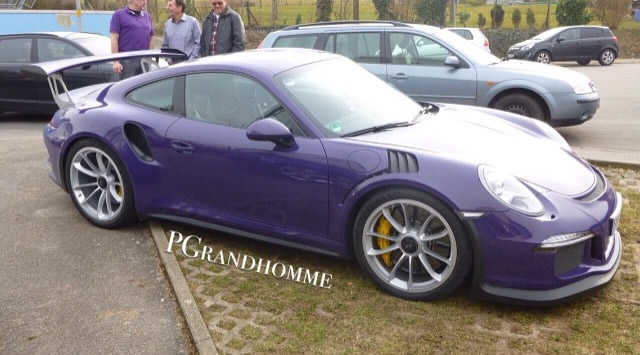 Porsche Gt3 Rs In Ultraviolet Color Front Photo German