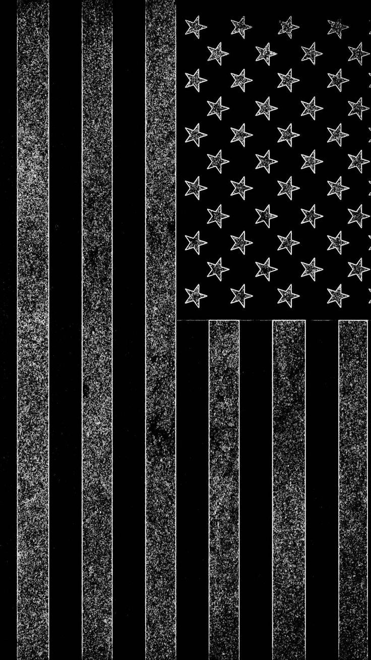 Dark American Flag iPhone Wallpaper