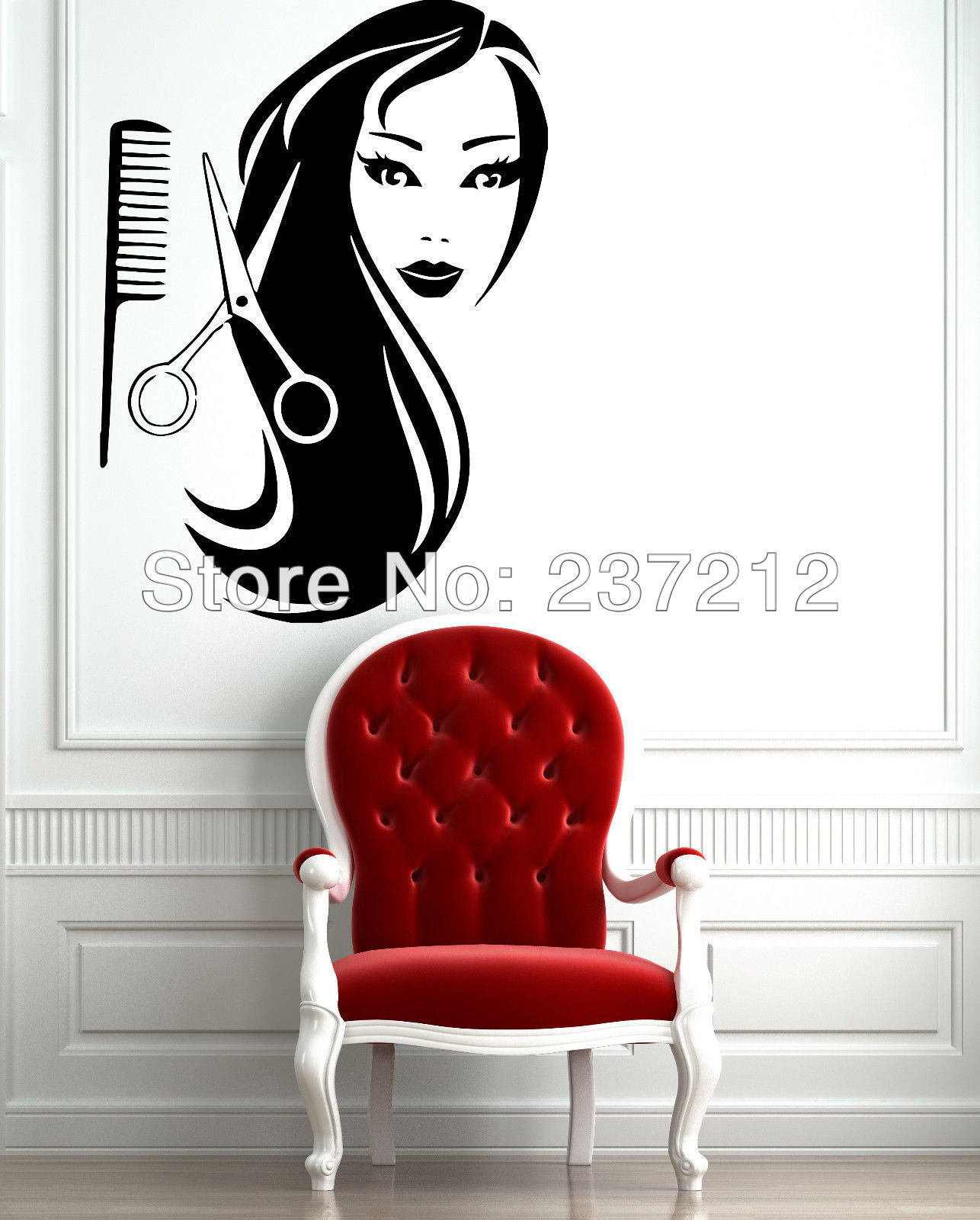 Decor B Font Vinyl Sticker Room Decal Art Hair Salon Shop Jpg