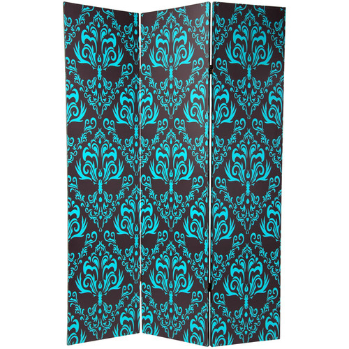 X Double Sided Damask Panel Room Divider
