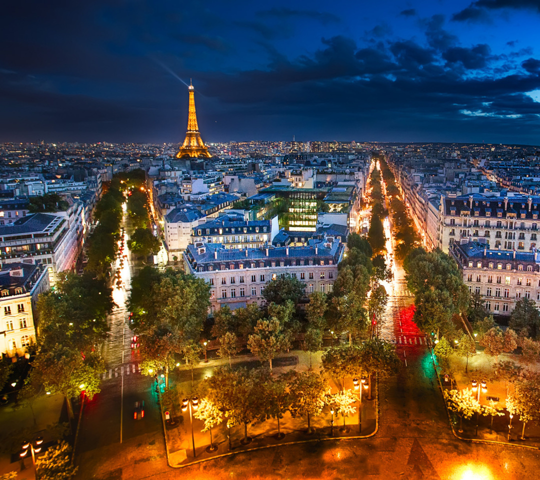 City Lights Of Paris Wallpaper1080x960 Wallpaper Screensaver