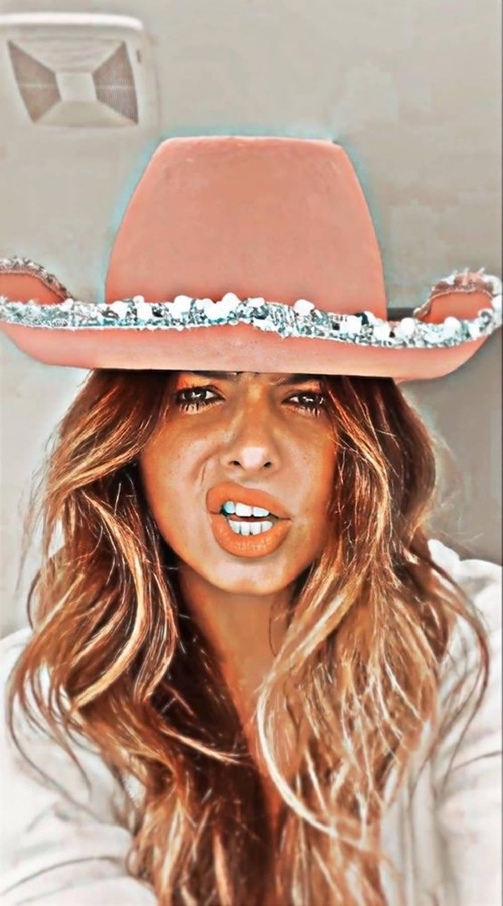 Download TikTok Personality Addison Rae PFP In Cowgirl Hat