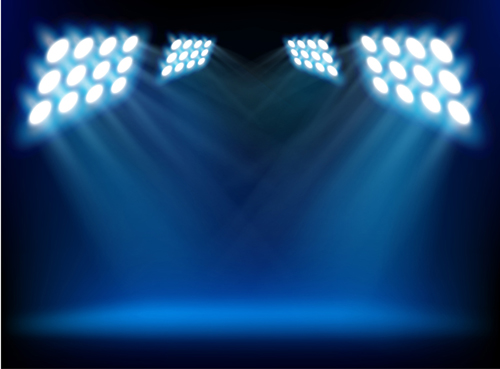 Stage With Spotlight Vector Background Name Set Of