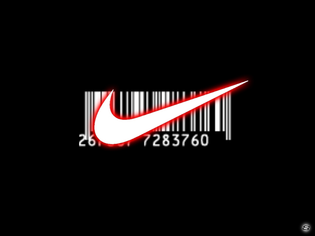 Wallpaper Bar Barcode Nike Logo