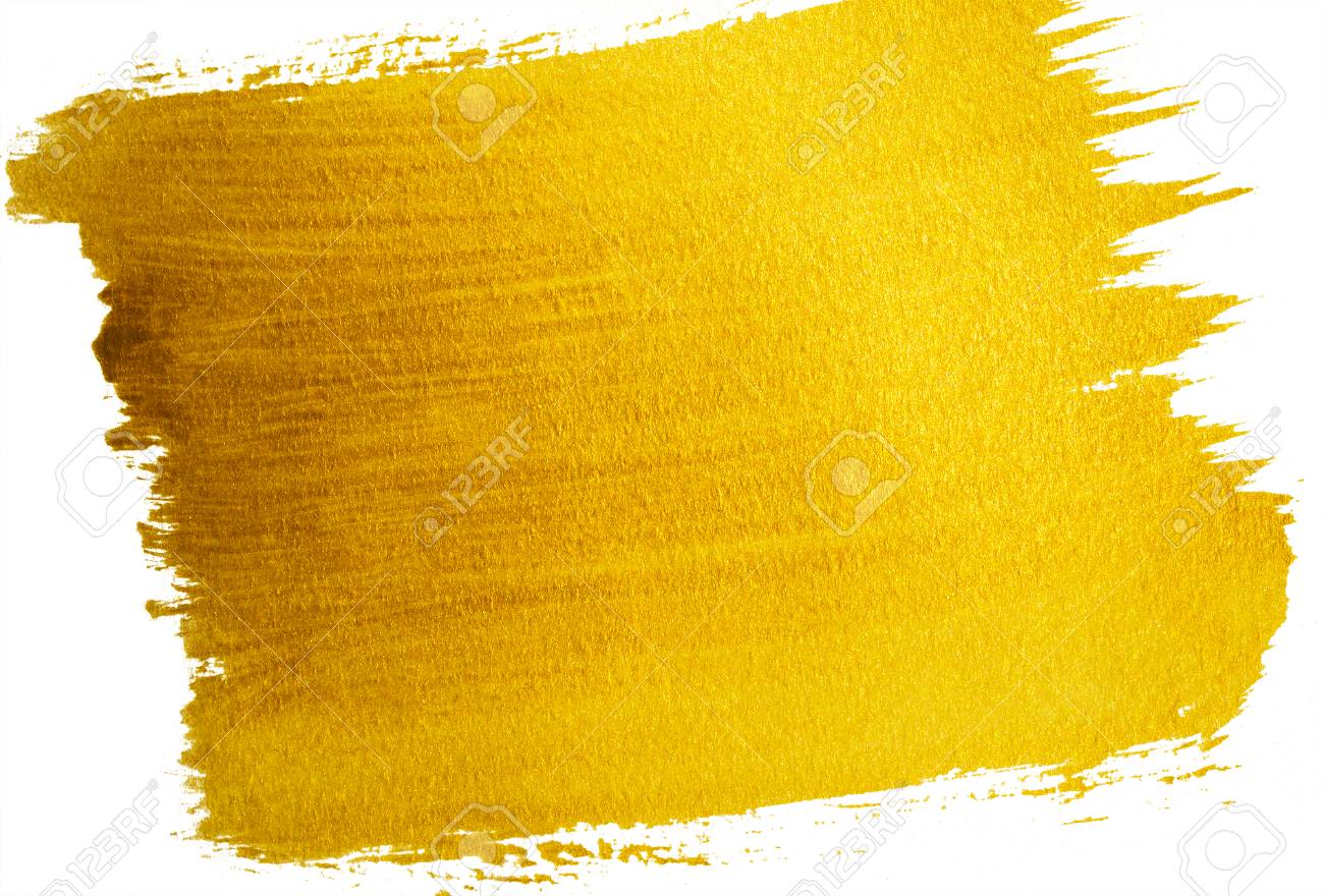 Gold Paint Background Brushstrokes Golden Stock Photo
