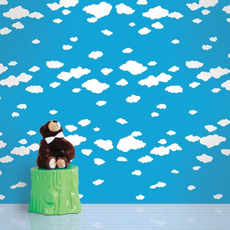 Free download Removable Wallpaper Kids Room Clouds Design FREE