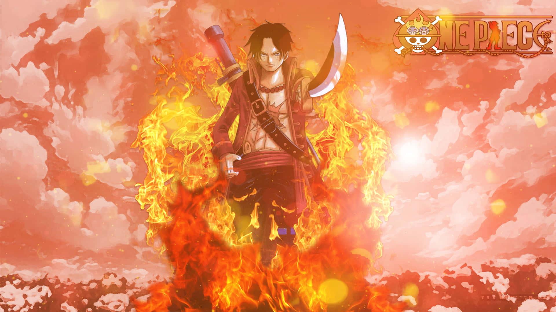 Portgas D Ace The Fiery Pirate From One Piece Wallpaper