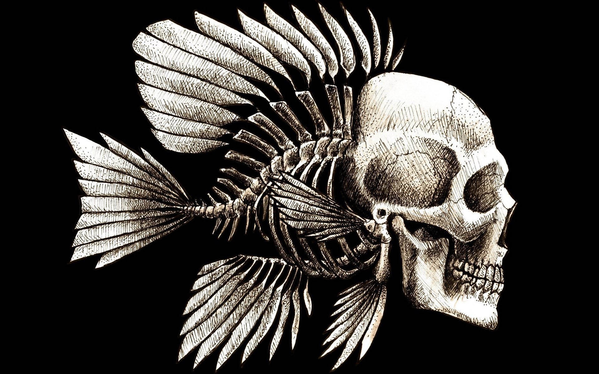 Gothic Skull Fish
