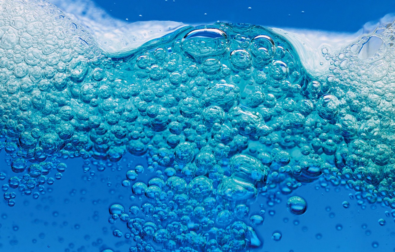 Wallpaper Wave Foam Water Drops Macro Bubbles Waves