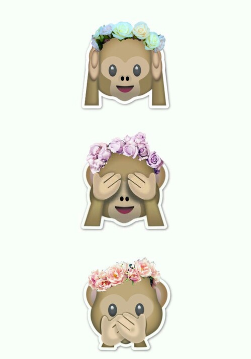 Emoji Monkey First Set On Favim Background