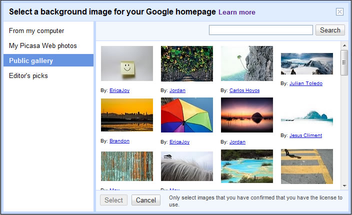 Background Image In The Bottom Left Corner Of Google Home