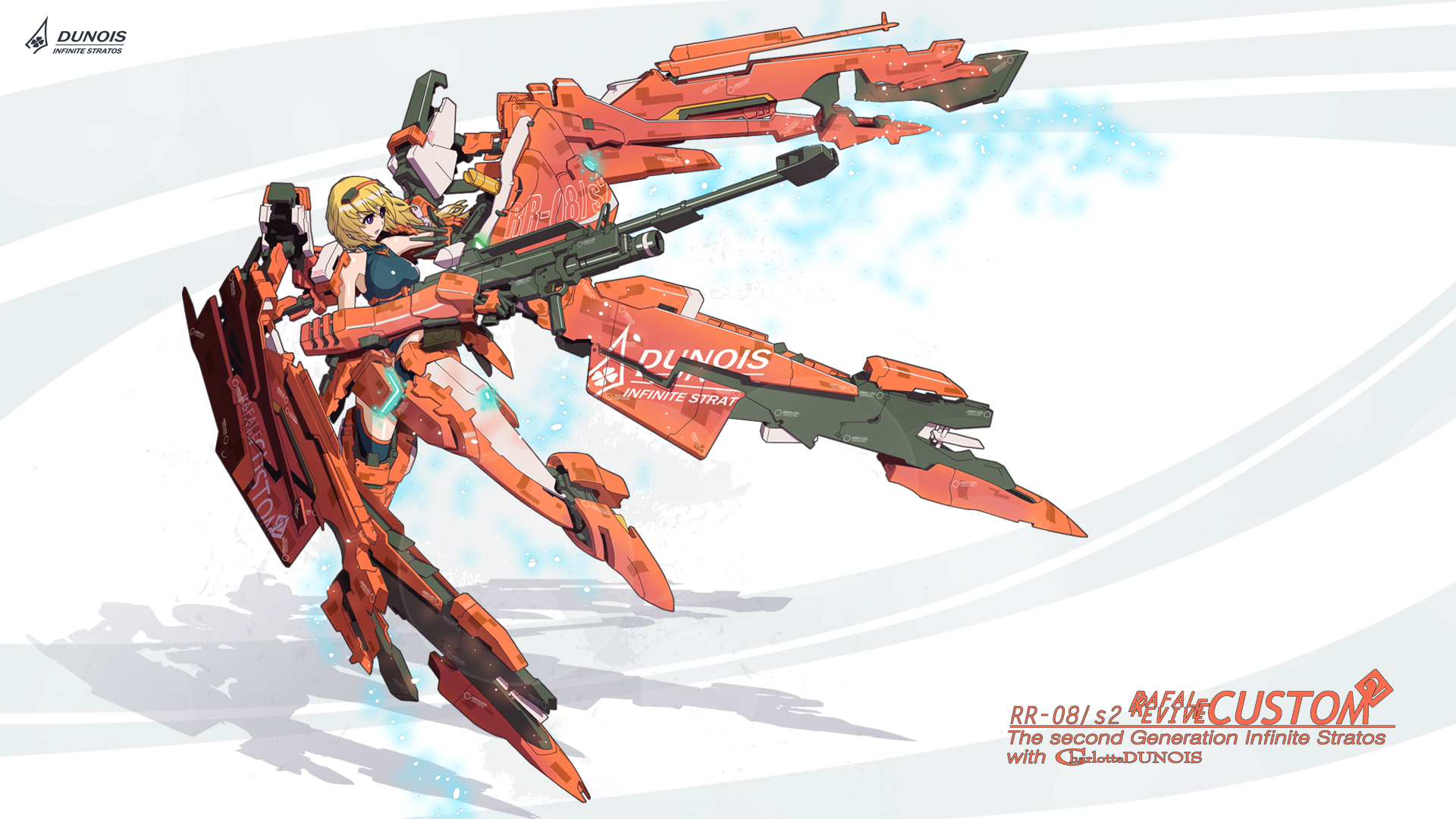 Dunois Gun Infinite Stratos Mecha Nenchi Weapon Wallpaper Background