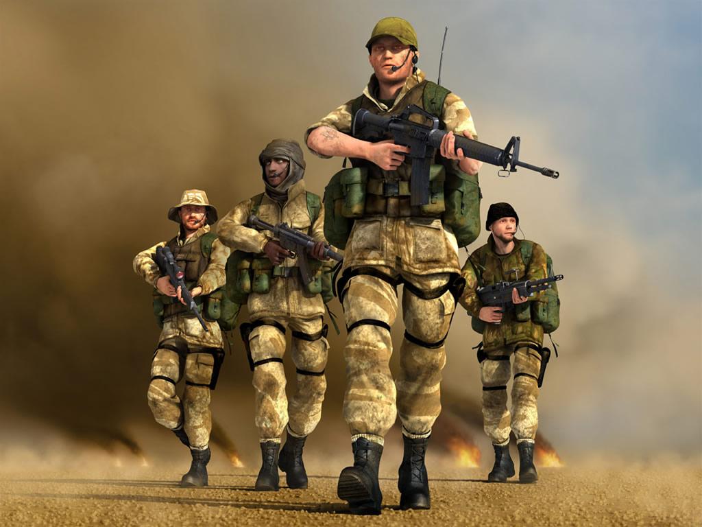 Desert Storm Soldados Papel De Parede Sobre Conflit