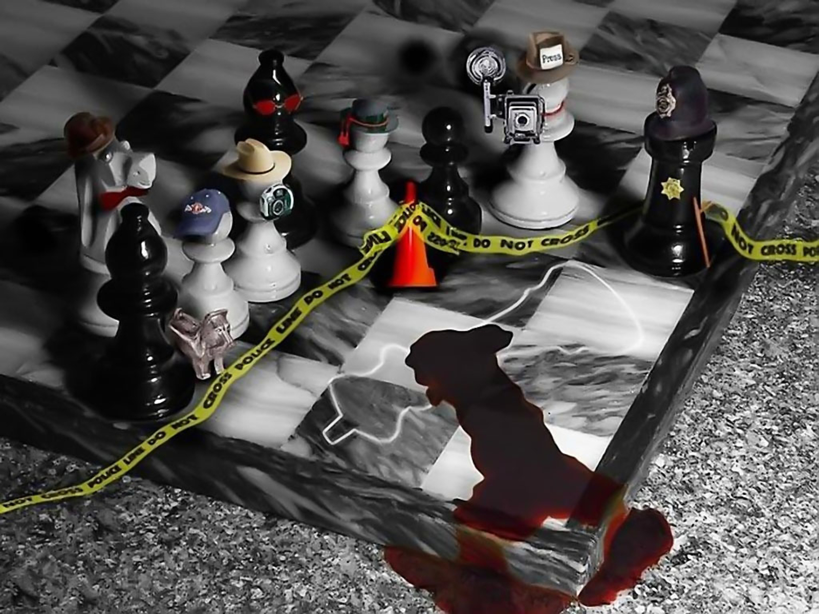 chess crime scene funny wallpapers share this free funny wallpaper on