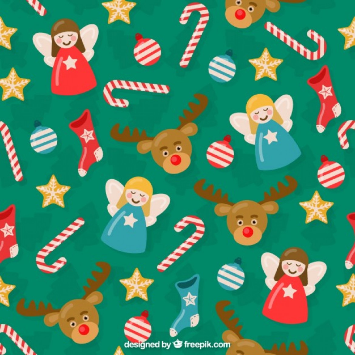 Free vector Cute christmas background 27631 My Graphic Hunt
