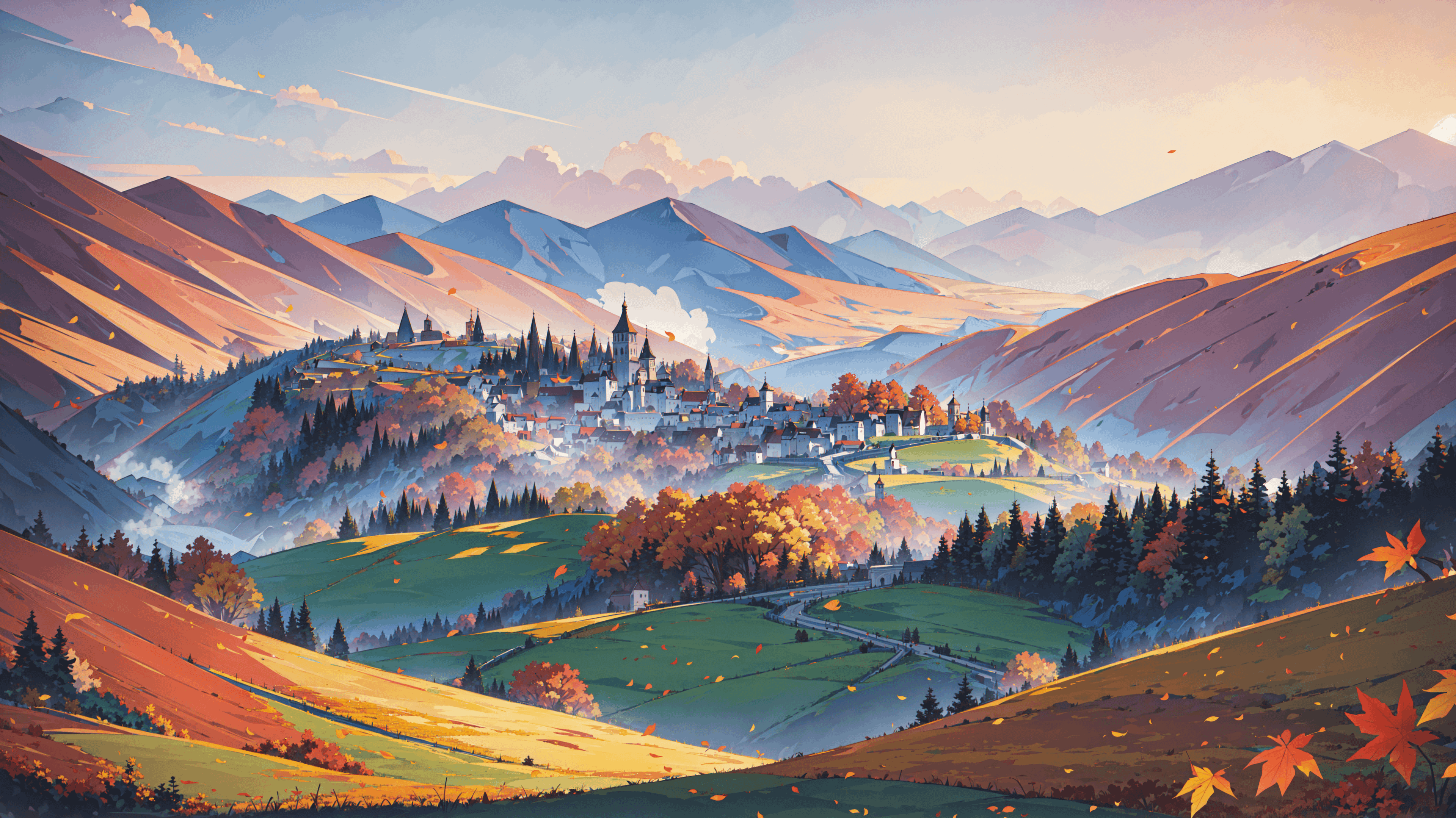 Tiled Autumn Town From U Incognit0ergosum A I R