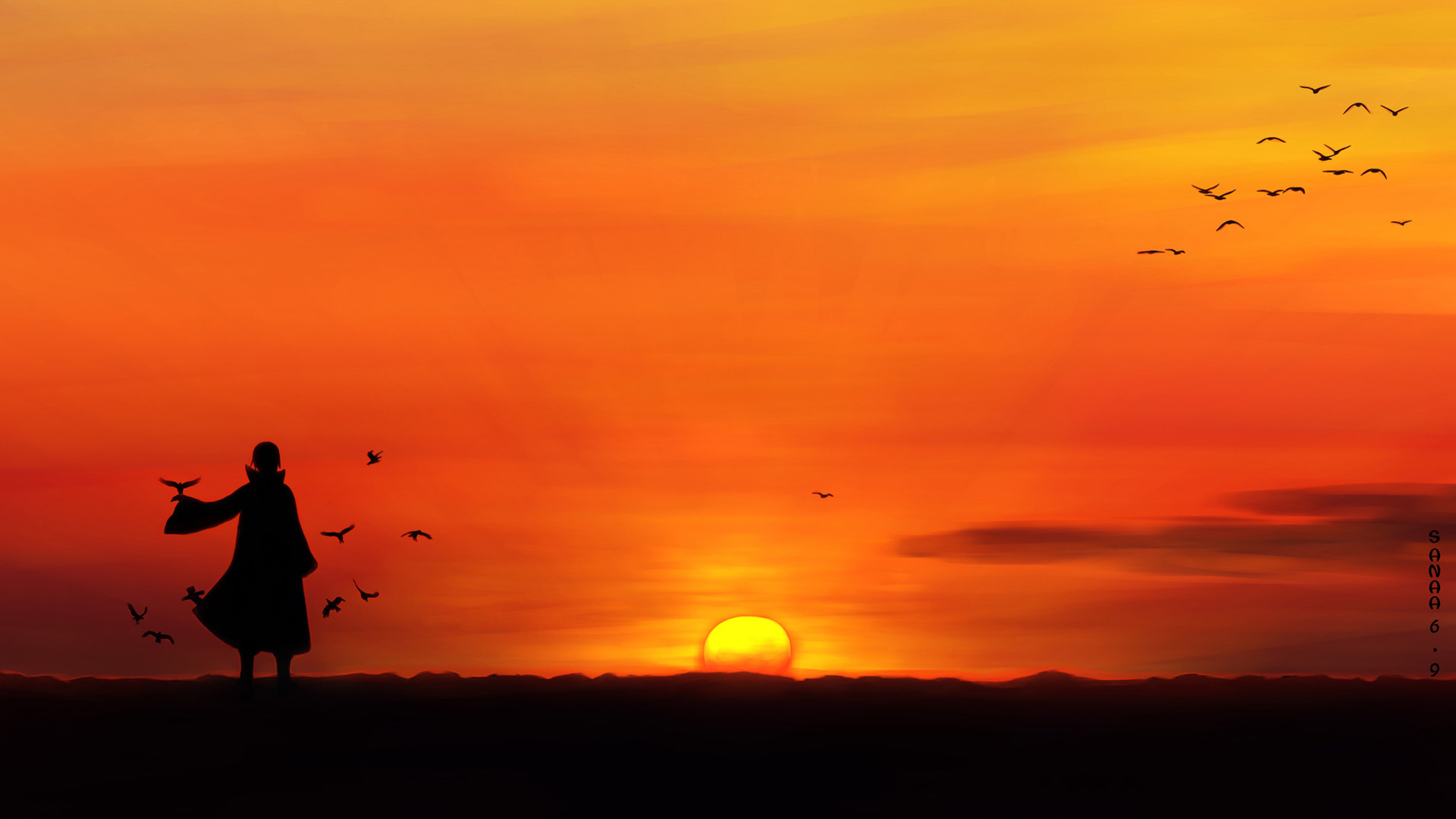 Itachi Uchiha Sunset Scenery HD Wallpaper Full Resolution