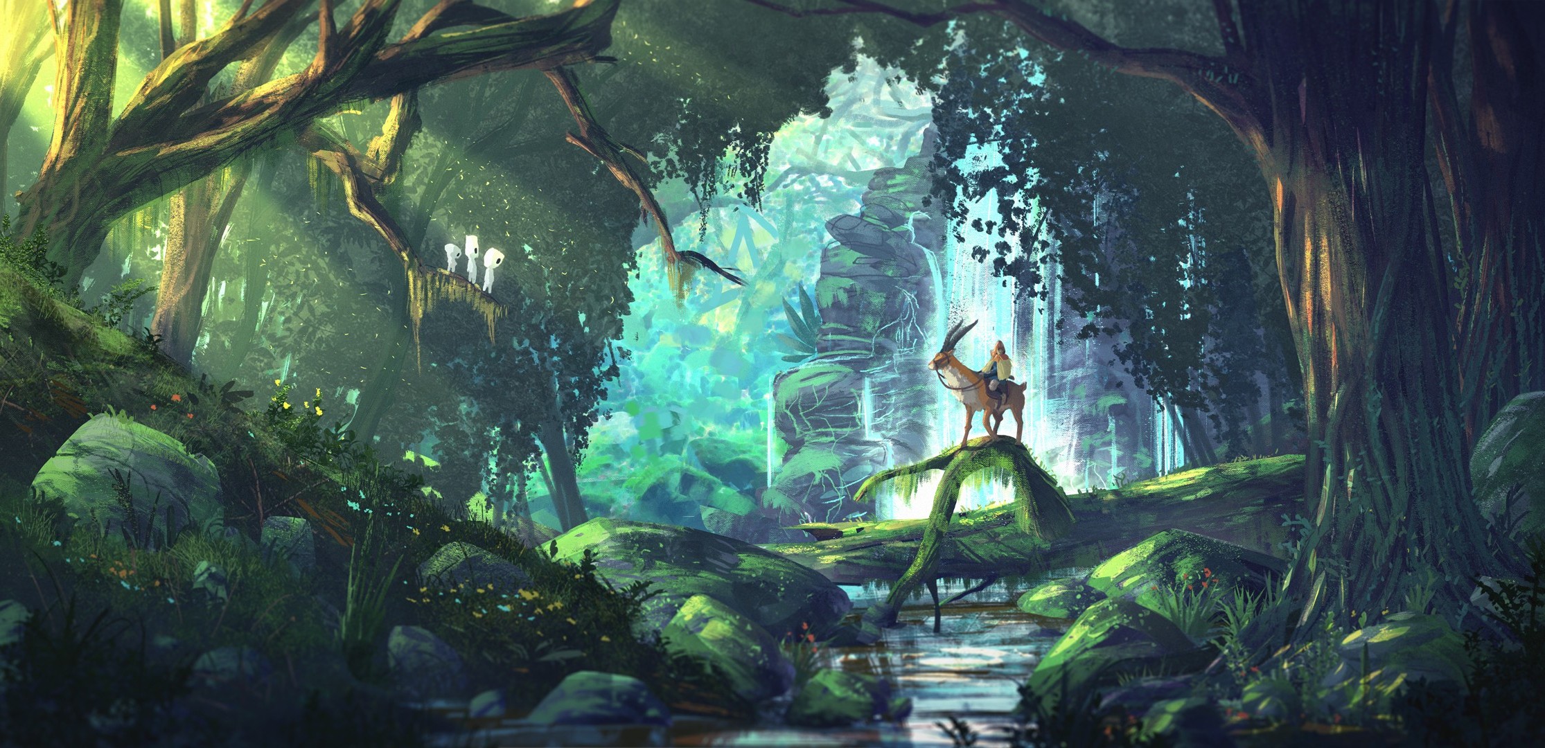 Fantasy Art Anime Forest Princess Mononoke Studio Ghibli