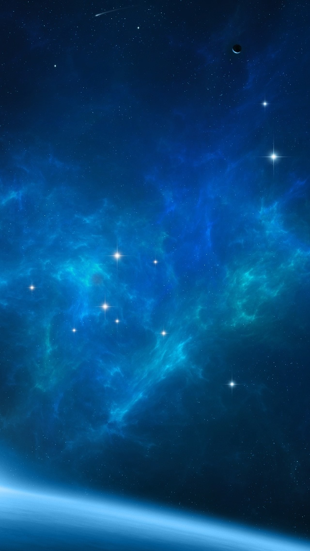 Blue Nebula iPhone 5s Wallpaper iPad