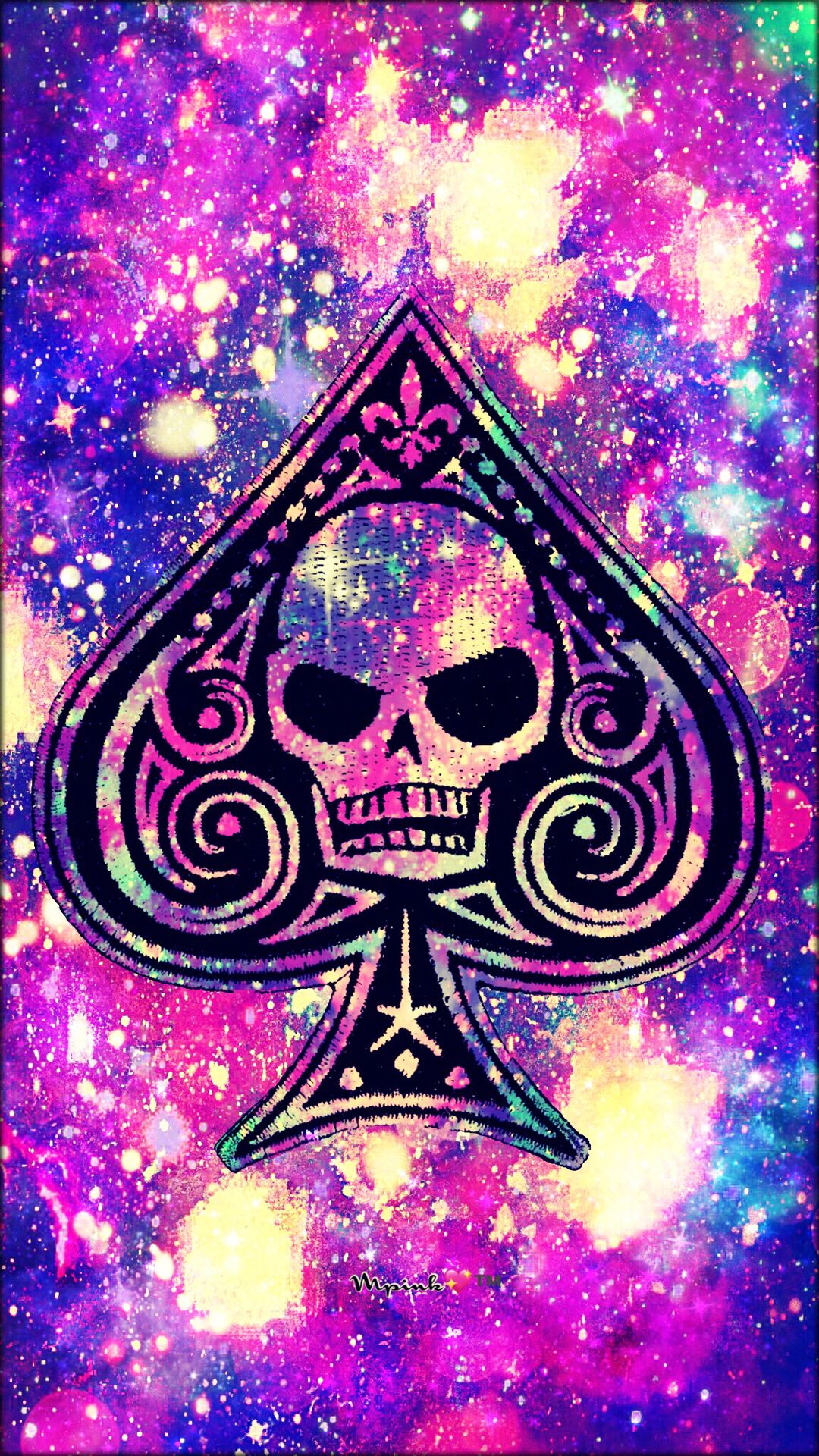 Download A colorful, galaxy-inspired skull with deep cosmic shadows  Wallpaper | Wallpapers.com
