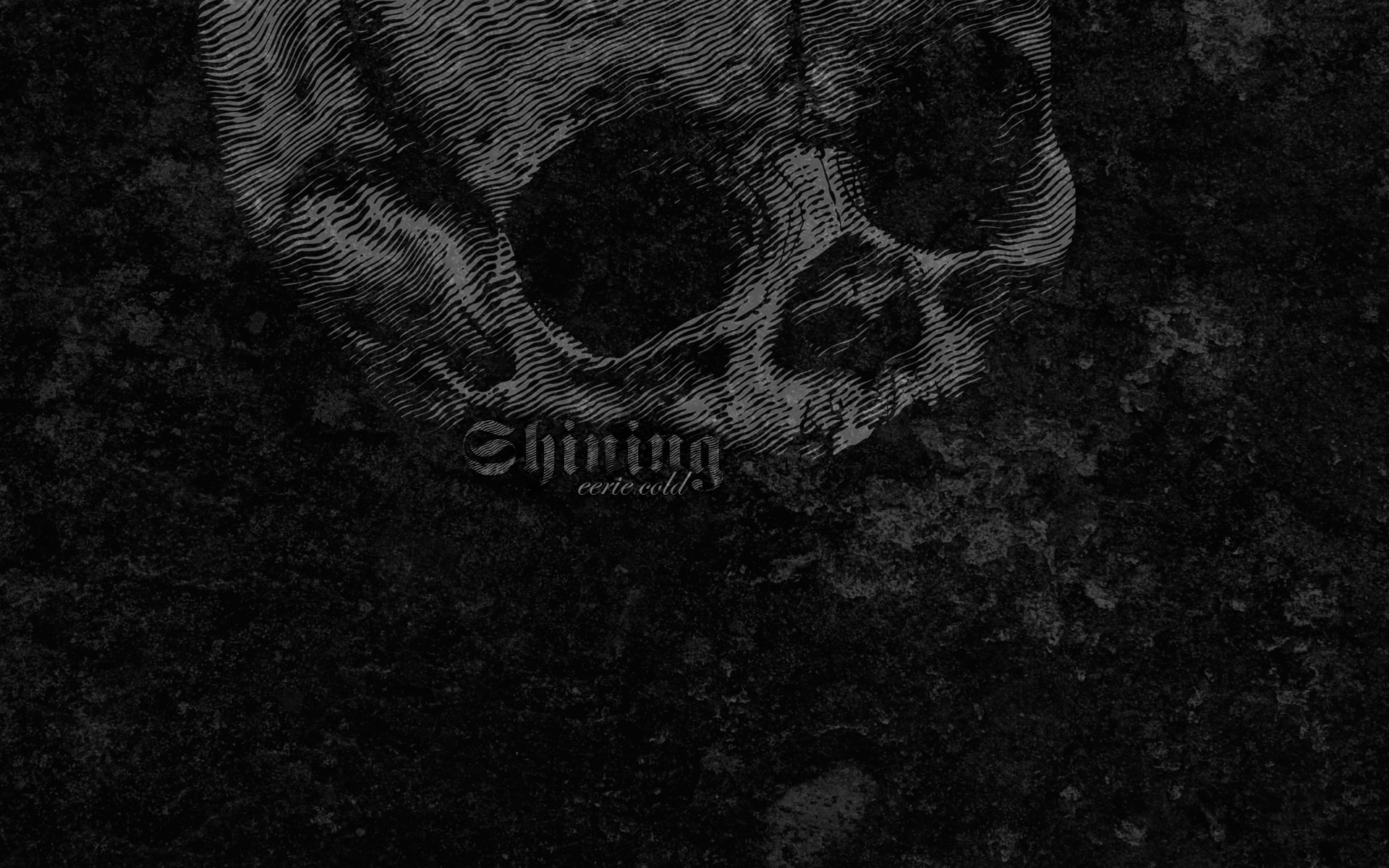Skulls Black Wallpaper Metal Cold Shining