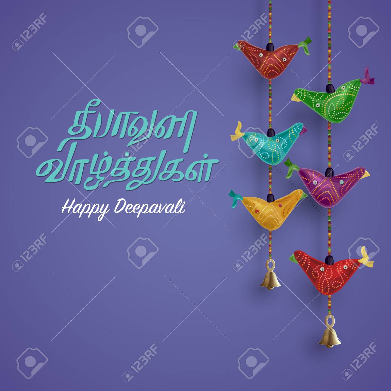 Deepavali Greetings Background Tamil Character
