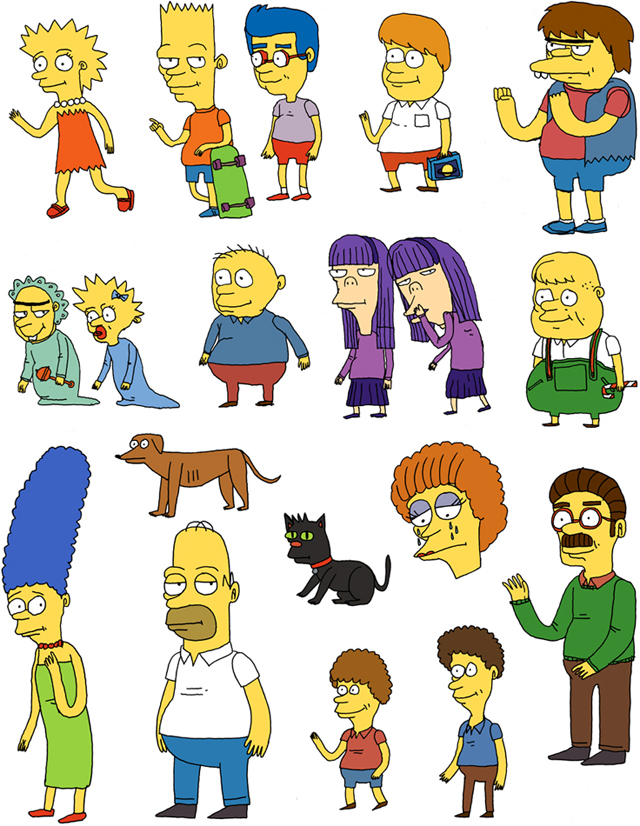 Simpsons Characters Wallpaper WallpaperSafari